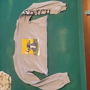 Long sleeve stitch crop top